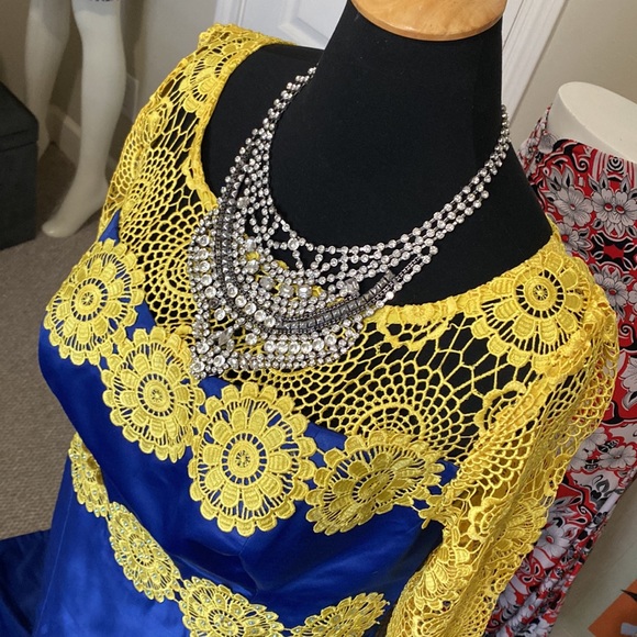 Wedding attire is perfect in royal blue and yellow! - Picture 6 of 13